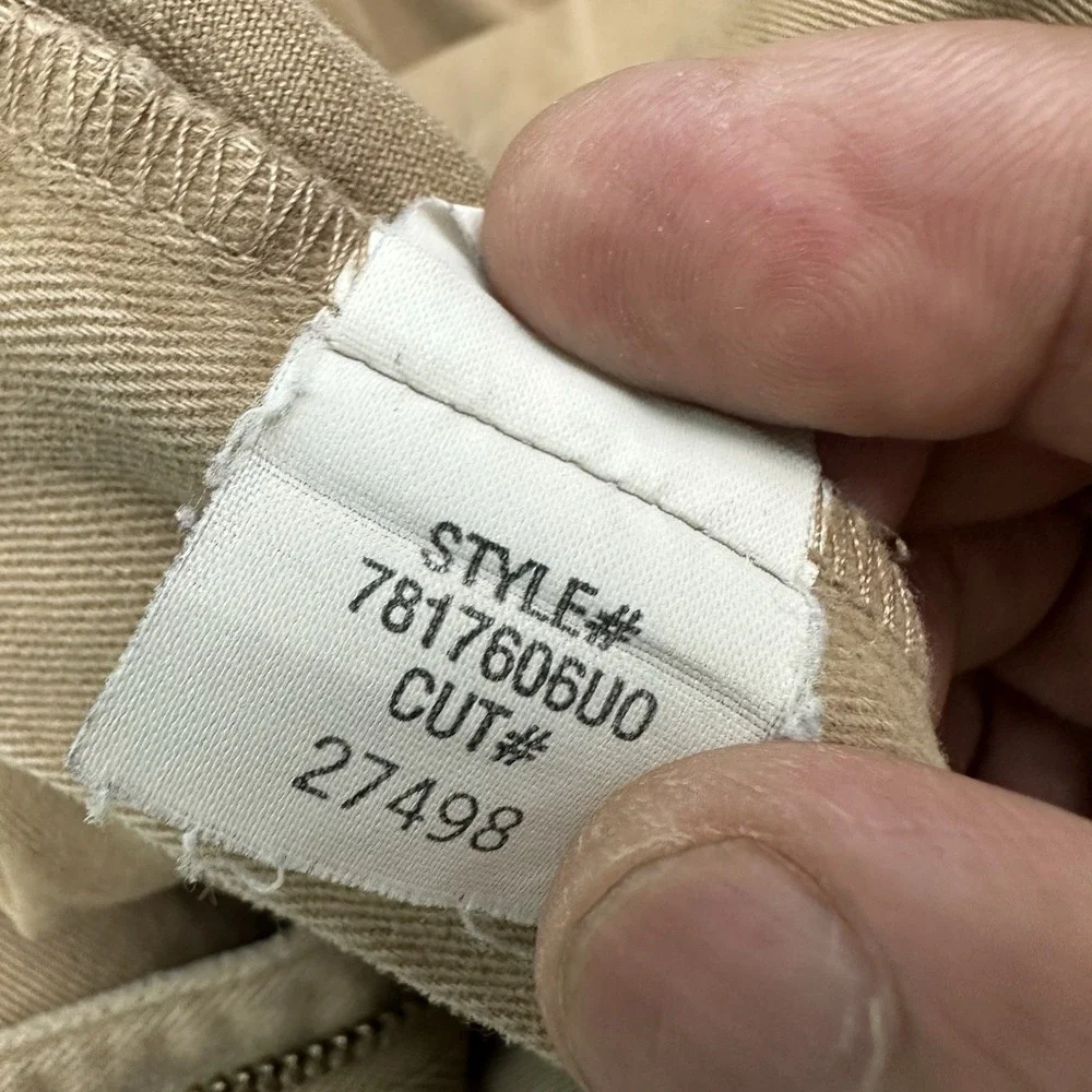 VTG Polo Ralph Lauren Pleated Chino Pants Mens 36 FIT 34x32 Khaki Beige Relaxed